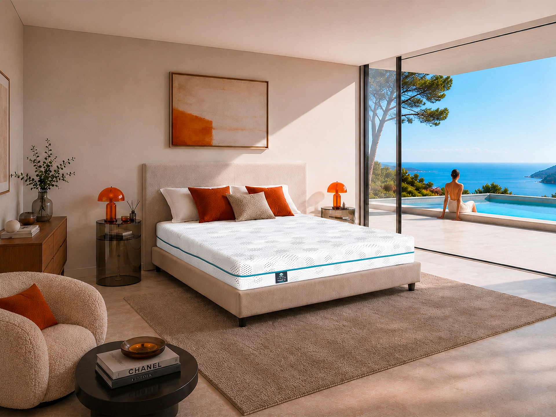 Ambiance matelas Maldives de la collection Dunlopillo Holid'D